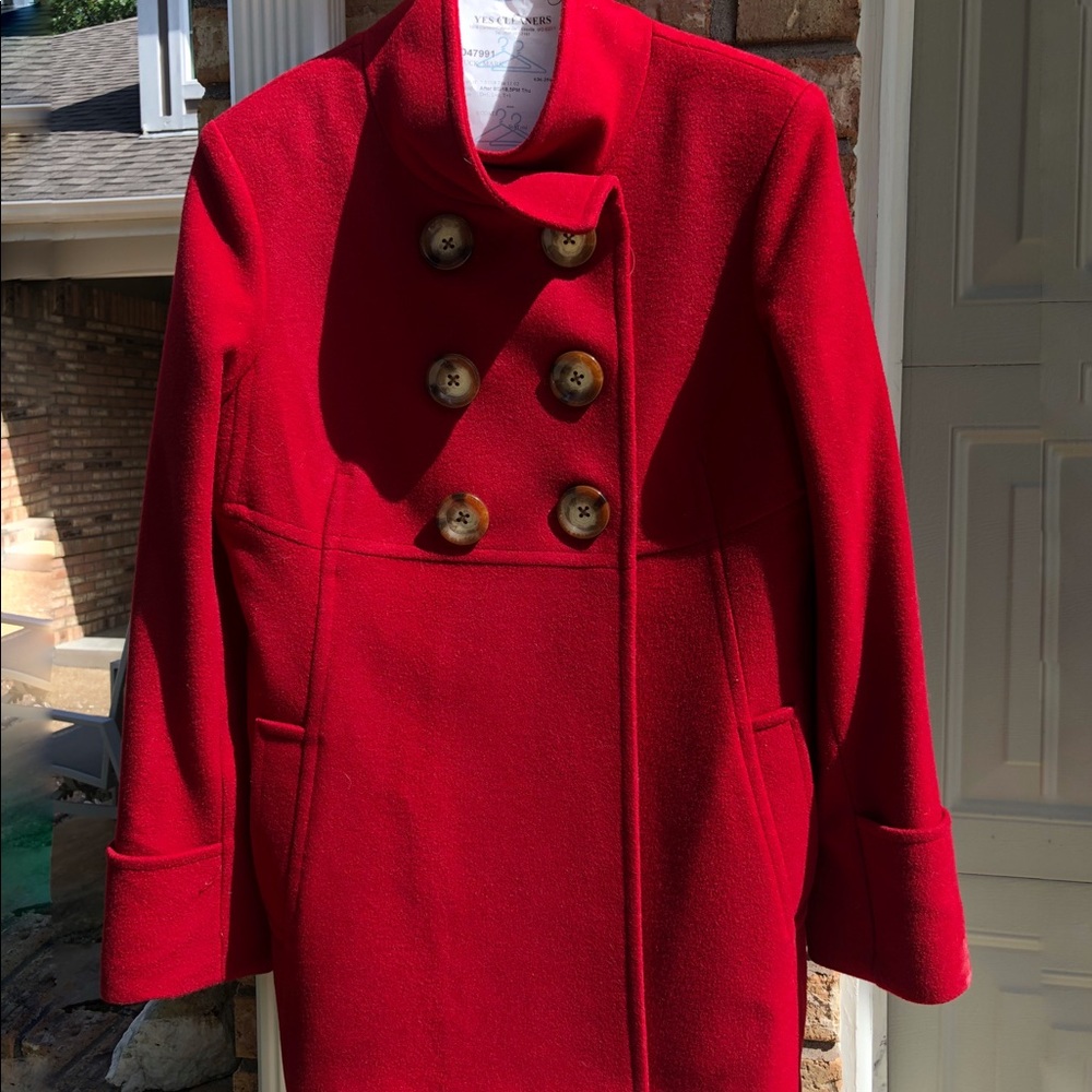 Michael Kors Red Wool car coat, size 12
